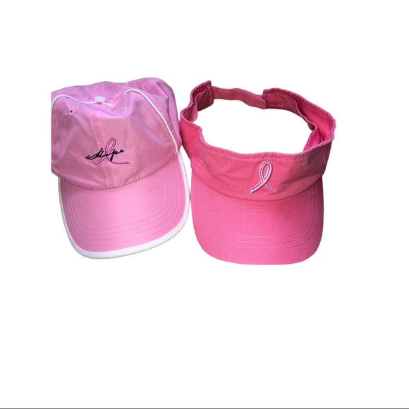 Wilson Accessories - 2- 1 hat & 1 visor: both Velcro adjustable, pink